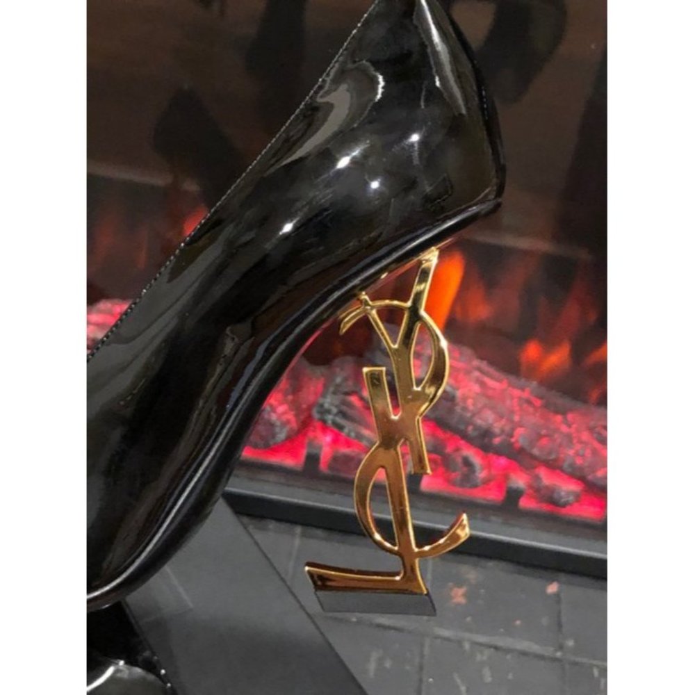 SAINT LAURENT Black Opyum Patent Leather Pumps Size Eu:36.5 - Picture 11 of 11